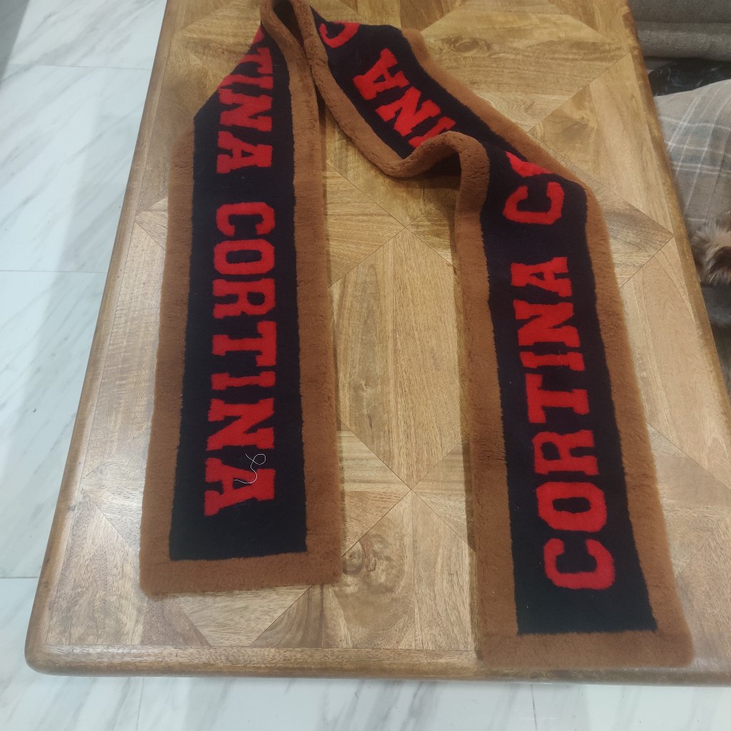 Blancha Merino Sheep Shearing Rectangle Scarf New $465.00